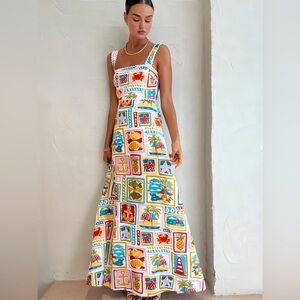 Commense Graffiti Print Sleeveless Maxi Dress Size XL NWT